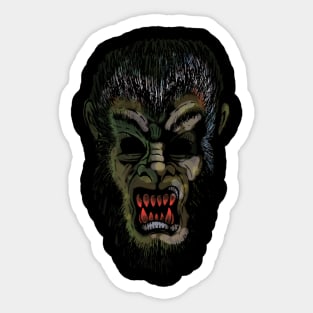 Dark-eyed Wolf Man Sticker